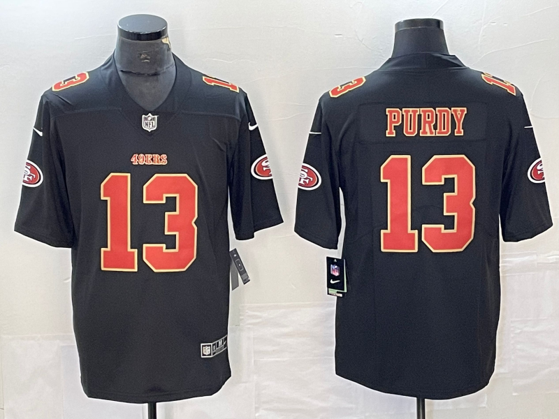 Men's San Francisco 49ers Brock Purdy #13 Carbon Black Jersey